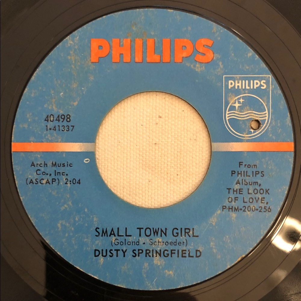 Dusty Springfield Vinyl 45 Record Small Town Girl/What’s It Gonna Be